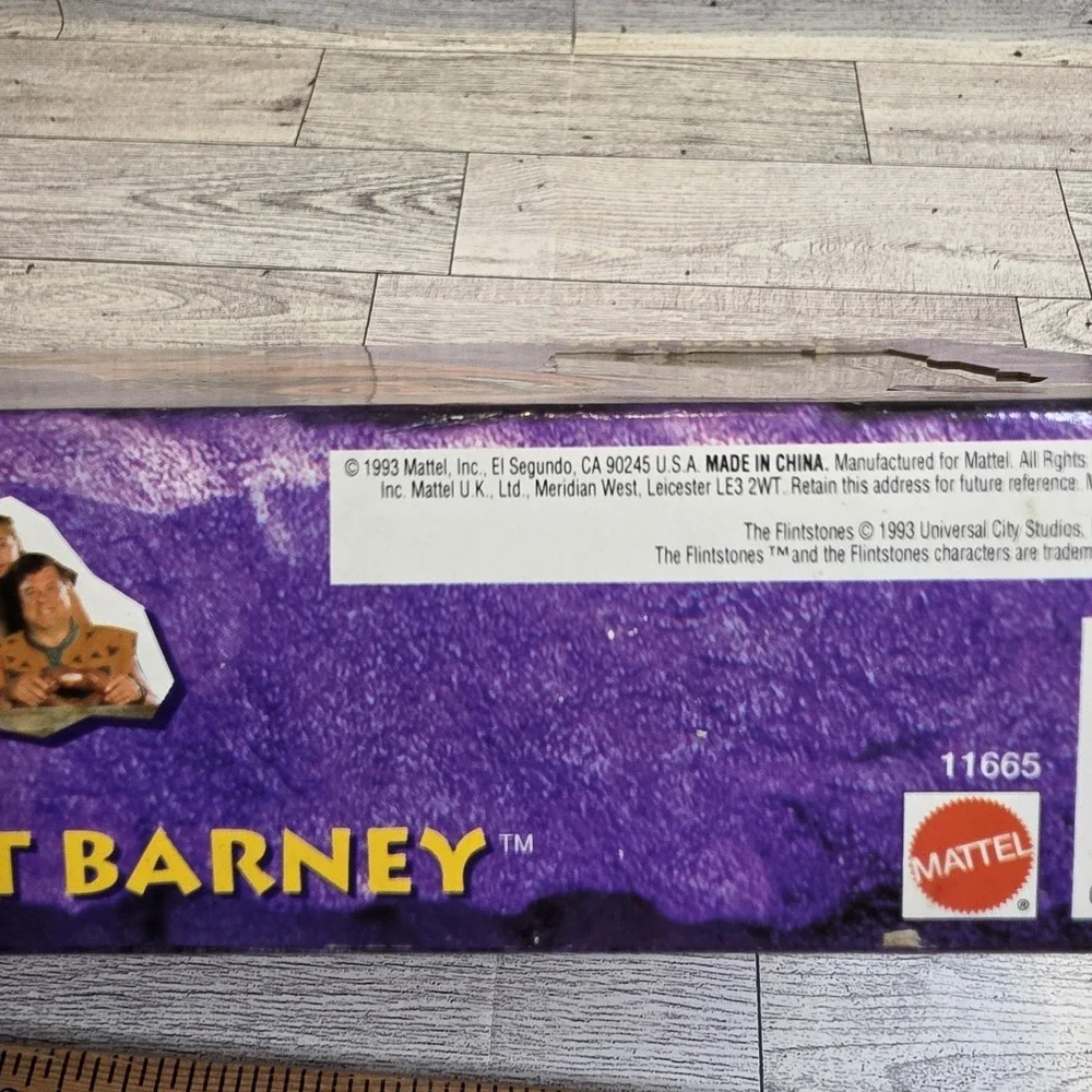 Vtg 1993 Mattel New Crash Test Barney Box‎ Damage 11665